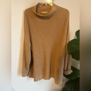 American Eagle Outfitters Tan Cowl Neck Sweater